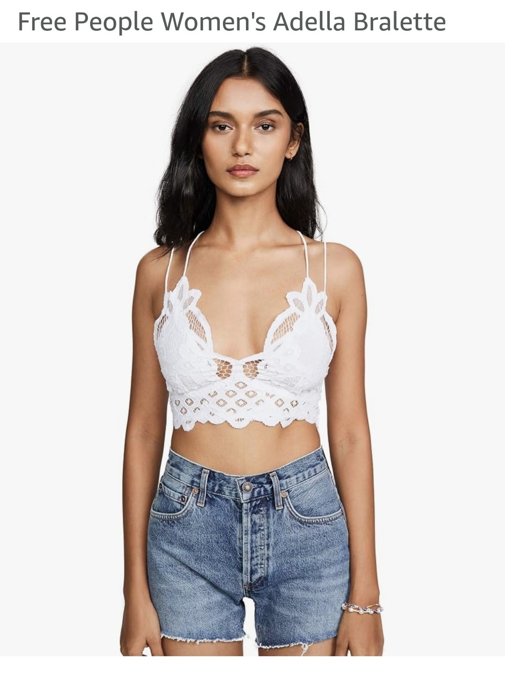 Free People Adella White Lace Bralette